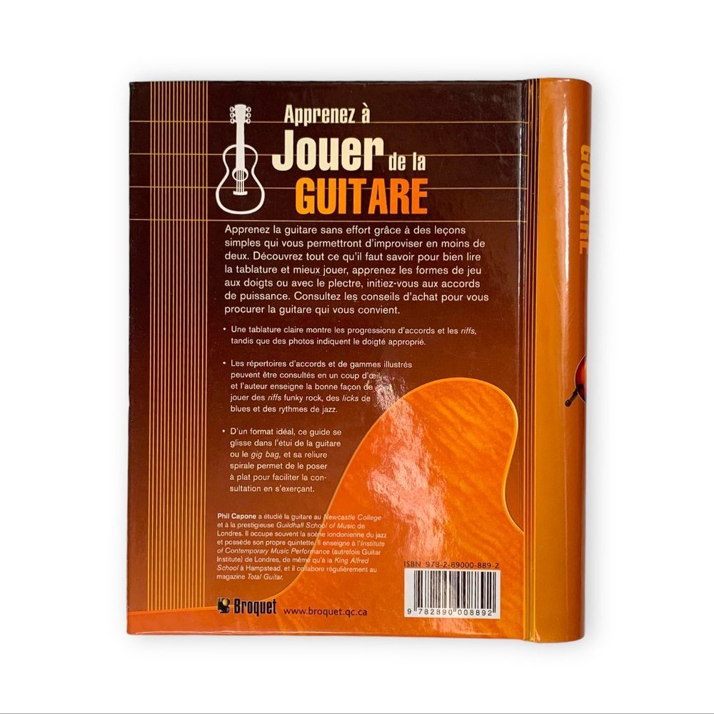 🍁2/$30🍁Apprenez à jouer de la guitare - Capone - Hardcover - Picture 2 of 3